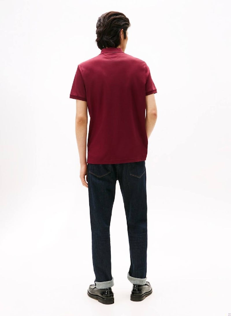 TOMMY HILFIGER Regular Fit Interlock Knit Polo Shirt - Image 2